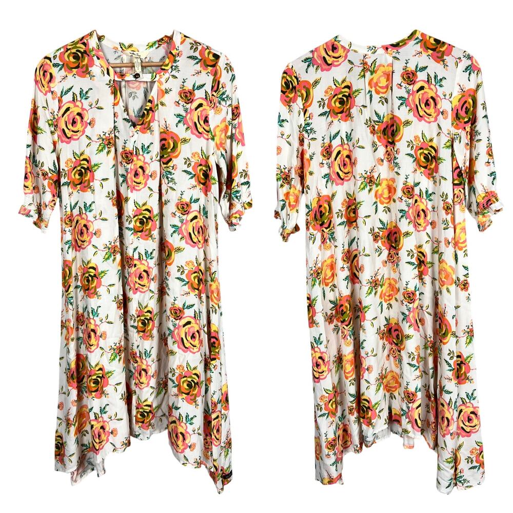 MATILDA JANE Women's S Adventure Sunday Best Pastel Floral Flowy Bohemian‎ Dress